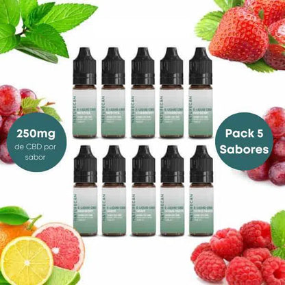 E-Liquid CBD - Pack 5 Sabores