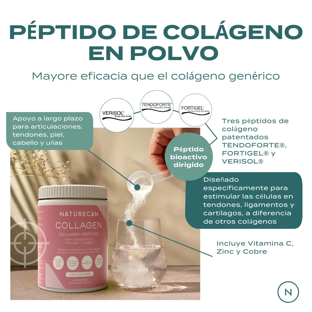 péptidos de colágeno con verisol, tendoforte y fortigel