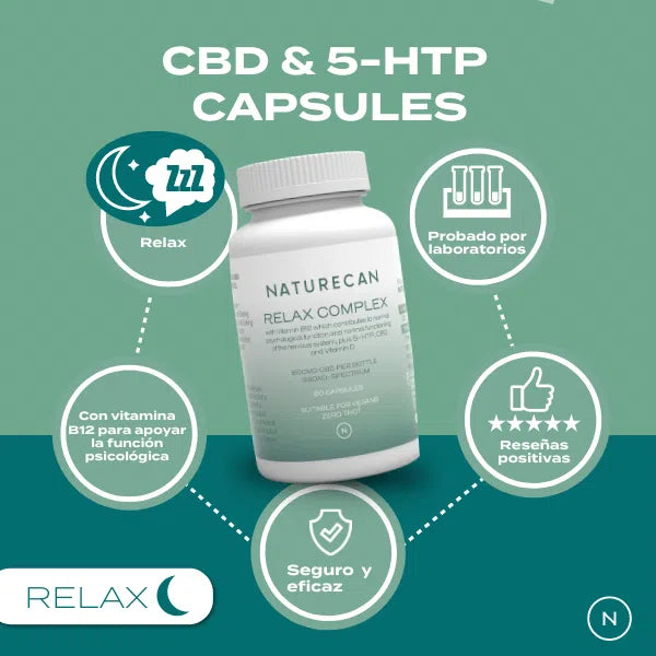 Beneficio de las cápsulas CBD y 5-HTP