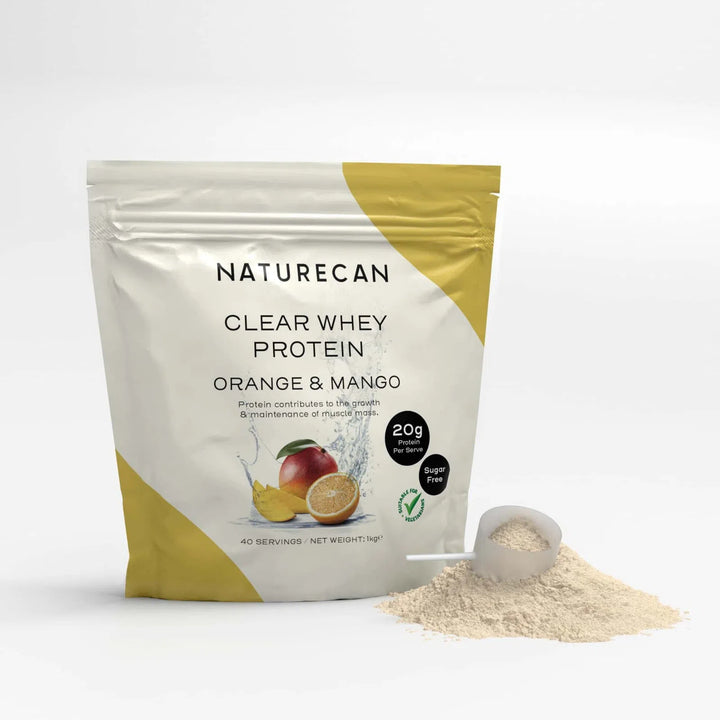 proteína clear whey isolate de naranja y mango